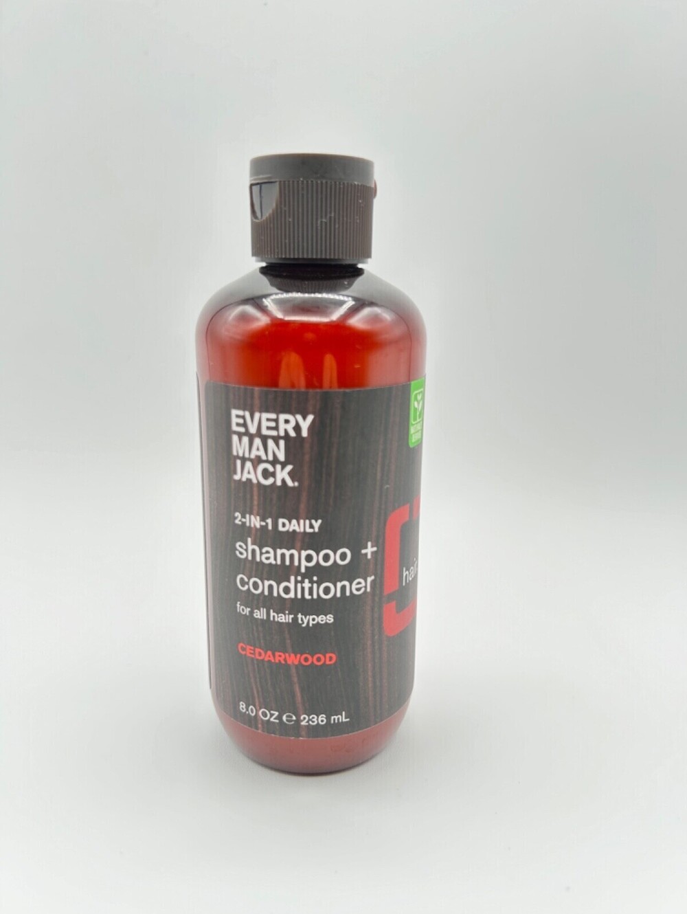 New Every Man Jack 2 In 1 Shampoo + Conditioner Cedarwood 8oz